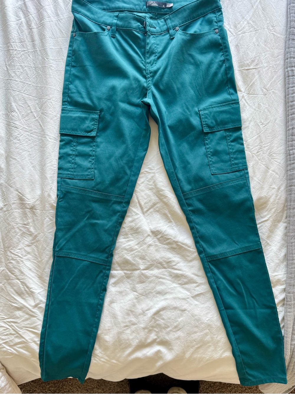 Prana Meme Teal Skinny Cargo Pant